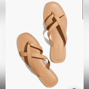 Madewell Tan Crisscross Sandals